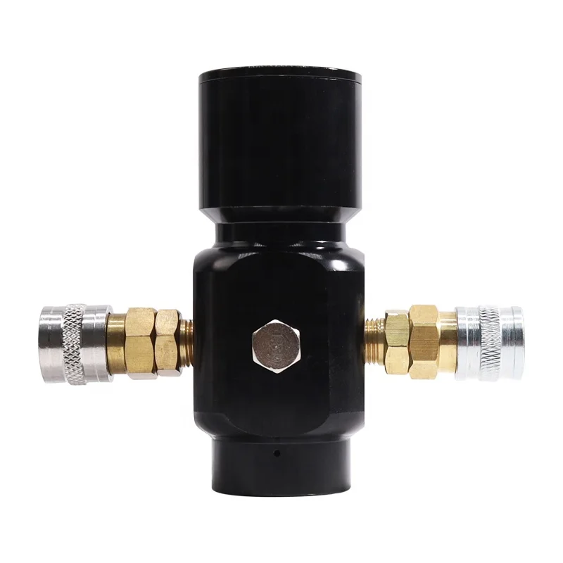 Double 8mm Female QuicK Plug Mini CO2 Regulator Outer Pressure for Pneumatic Tools Sport Paintball Game