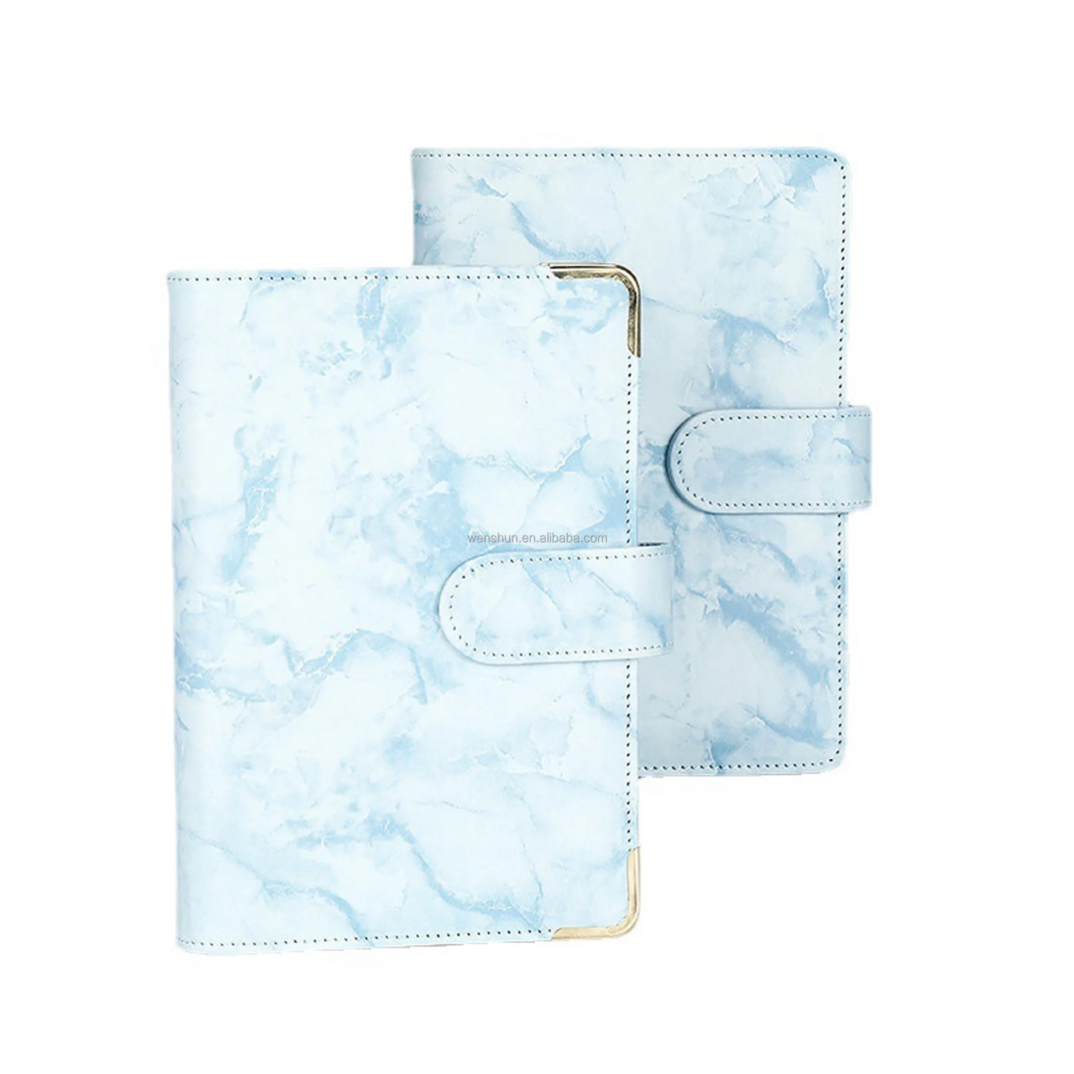 Custom A6 A7 Pu Leather Monthly Wallet Budget Planner Binder With Zipper Envelopes
