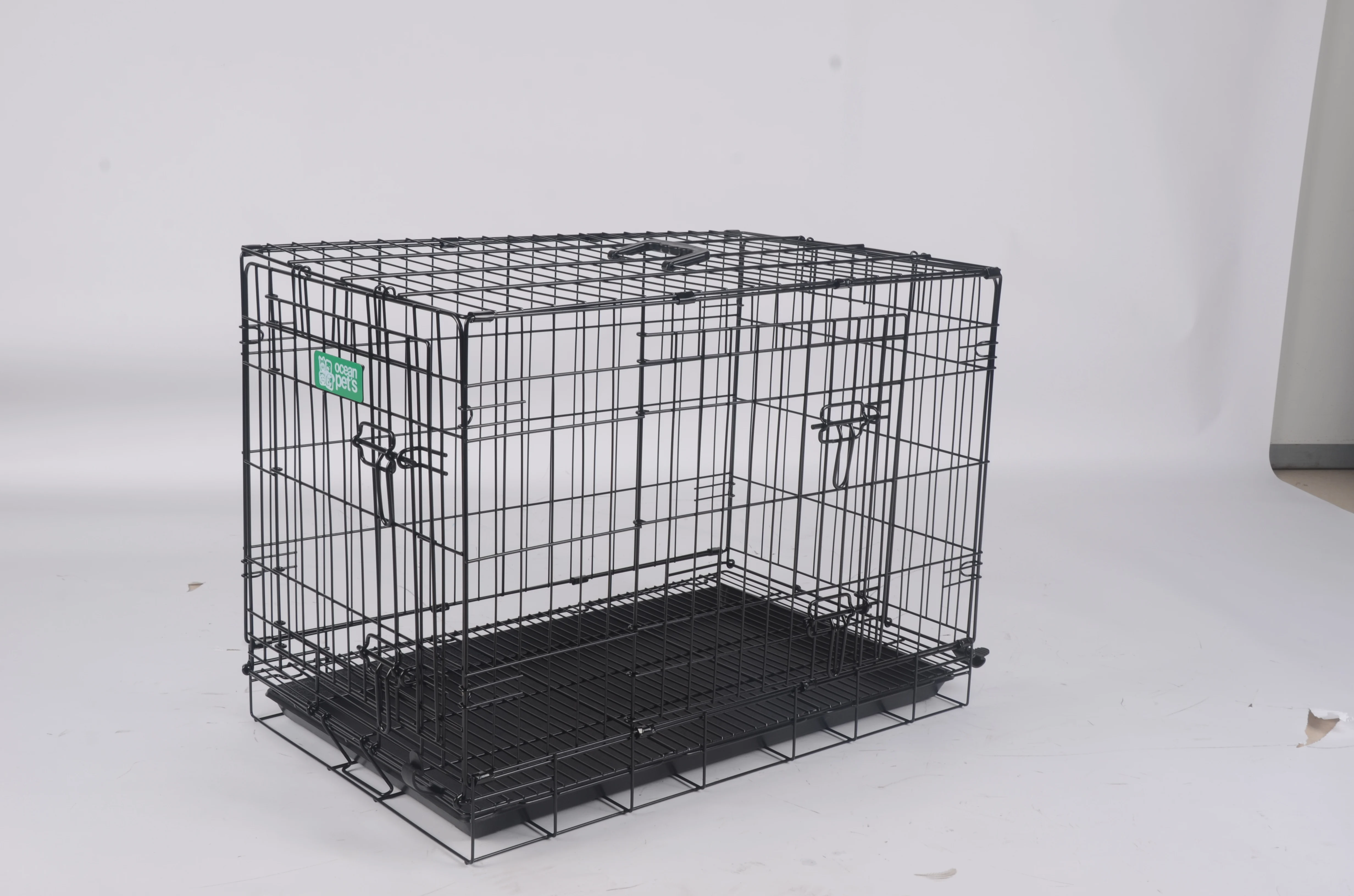Collapsible economical single door wire mesh pet carrier Dog carrier for household use