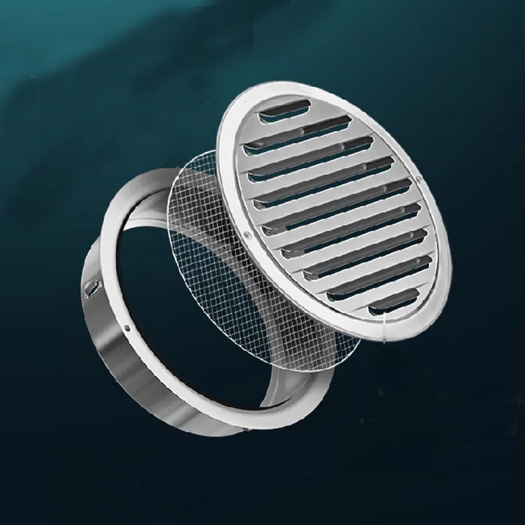 Stainless Steel Air Vents Round Soffit Outlet Vent Flat Air Ven Louver Cover