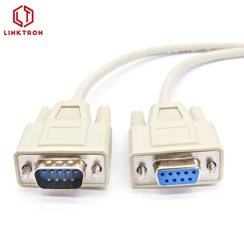 Supply 9pin DB9 RS232 Male to Female Straight Through Extension Serial Data Cable