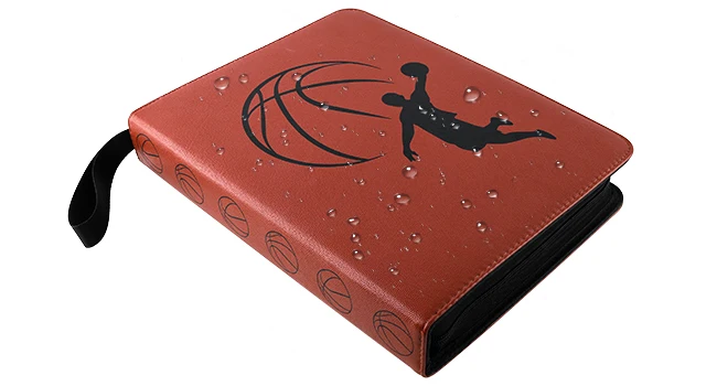 New Design Basketball Card Binder Sleeves Trading Cards Double Sided Pocket Page Album PU Leather Album Case