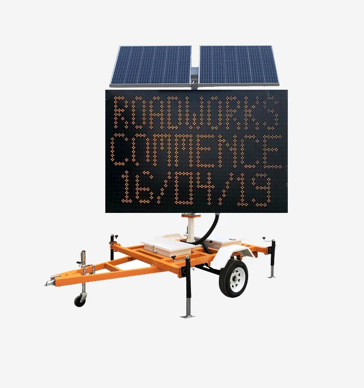 Led Lights Variable Message Sign Display Board Solar Traffic Amber Vms
