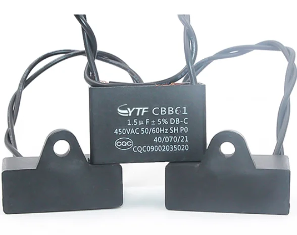 YTF CQC сертификации горячие продажи 300VAC 50/60HZ допуск 5% вентилятор 450V 1,5 мкФ CBB61 моторный накопитель переменного тока конденсатор с алюминиевой крышкой для сажи машина