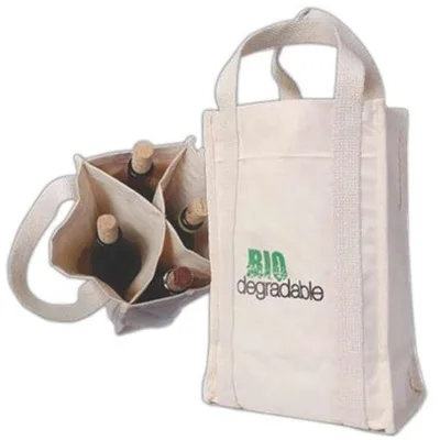 Wholesale eco-friendly fashionable low price single bottle grocery recycled carrier custom logo cotton tote canvas wine bags