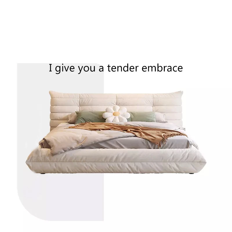 Master Ben Big Sales Modern Bedroom Hotel Furniture Wooden Frame Fabric Sets Soft Bed