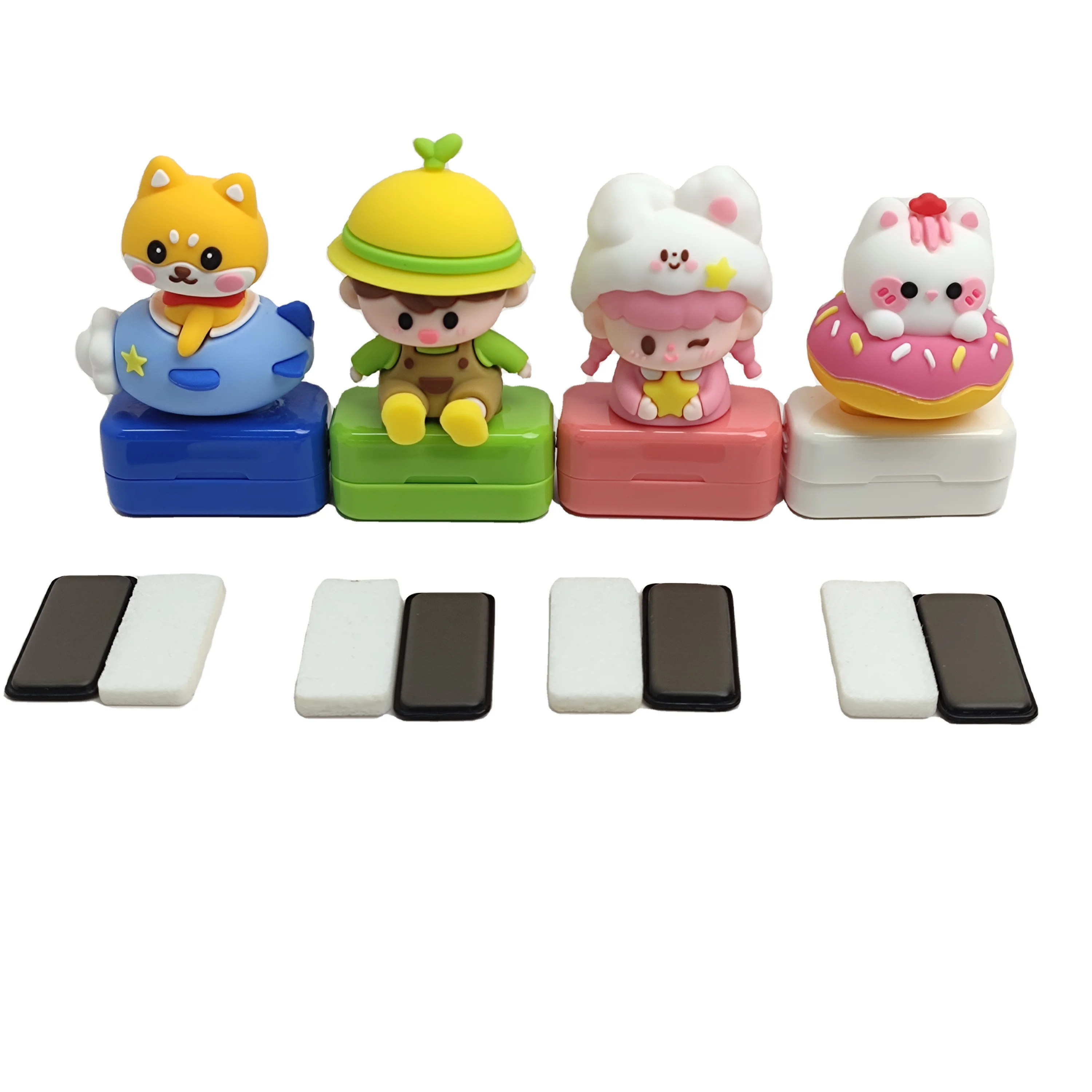 Washable Children Name Cute Animal Toy Cartoon Stamp Kids Animal Flash Stamps