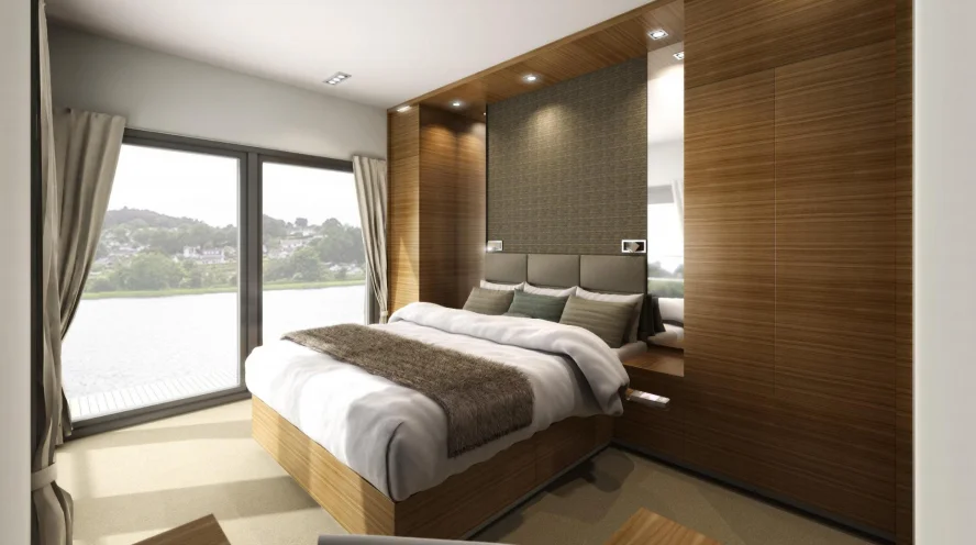 Luxury Houseboat Floating Cabin Pontoon House Boat For Sale Made In China Oem Floating Yacht Boat Live On The Water