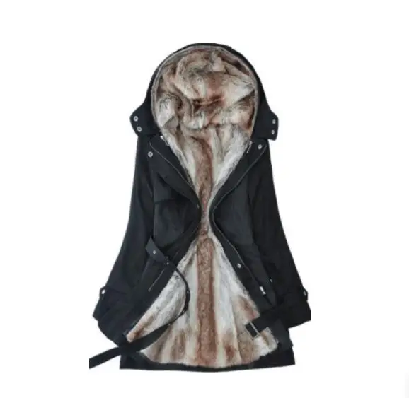 Новинка 2022, женская одежда из бархата и толстой шерсти на рукавах, длинное хлопковое пальто, Модное теплое пальто