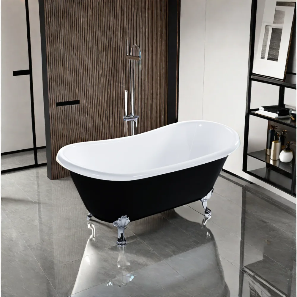 Acrylic Paint The Bathroom Board Folding Deep Soaking Freestanding Baby Bath Tub Clawfoot Bathtub For Kids