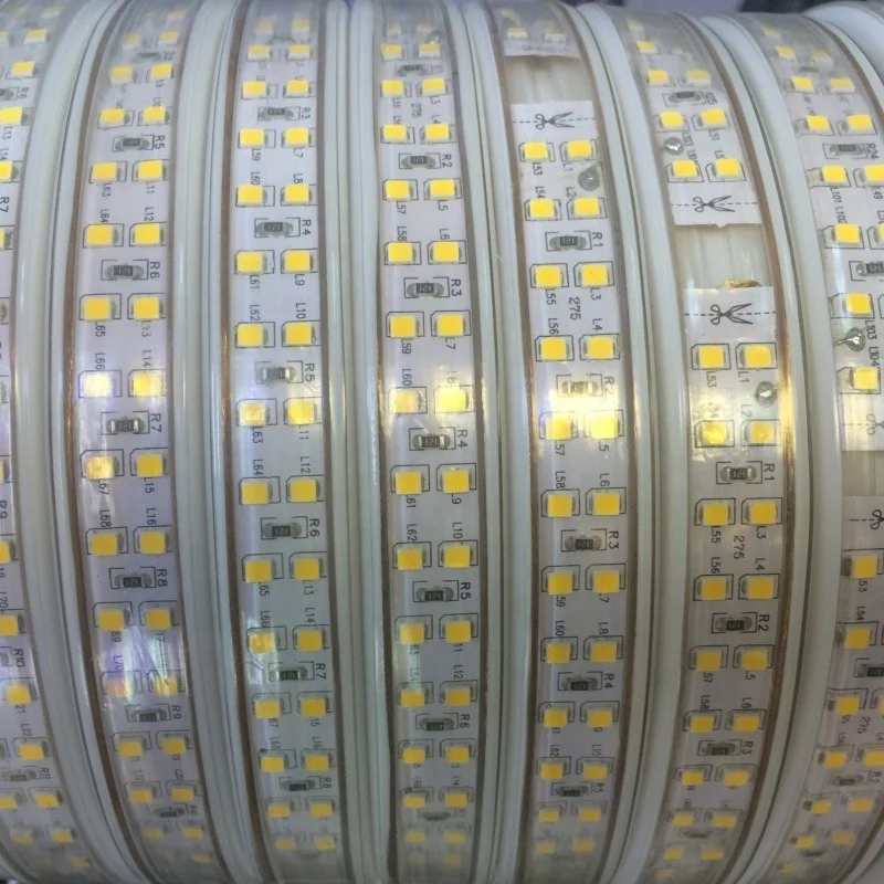 5730 double color 8-10-12mm 64-72-120 lamp with controller 3 pins plug 2835 smd led strip EU CN standard plug