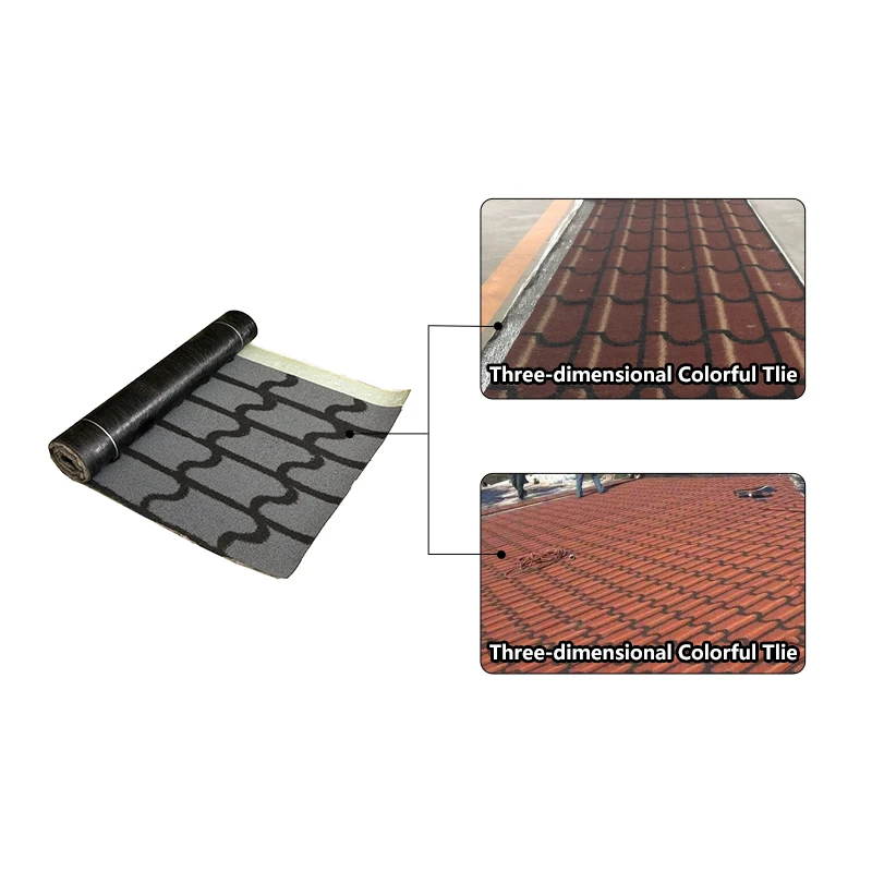 Трехмерная красочная SBS Модифицированная битумная гидроизоляционная мембрана для кровли и крыши