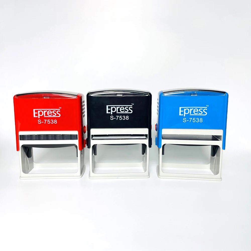 Custom Logo Stamp Making Machine Return Address 75 * 38 mm Rectangle Company Seal Self Inking Stamp
