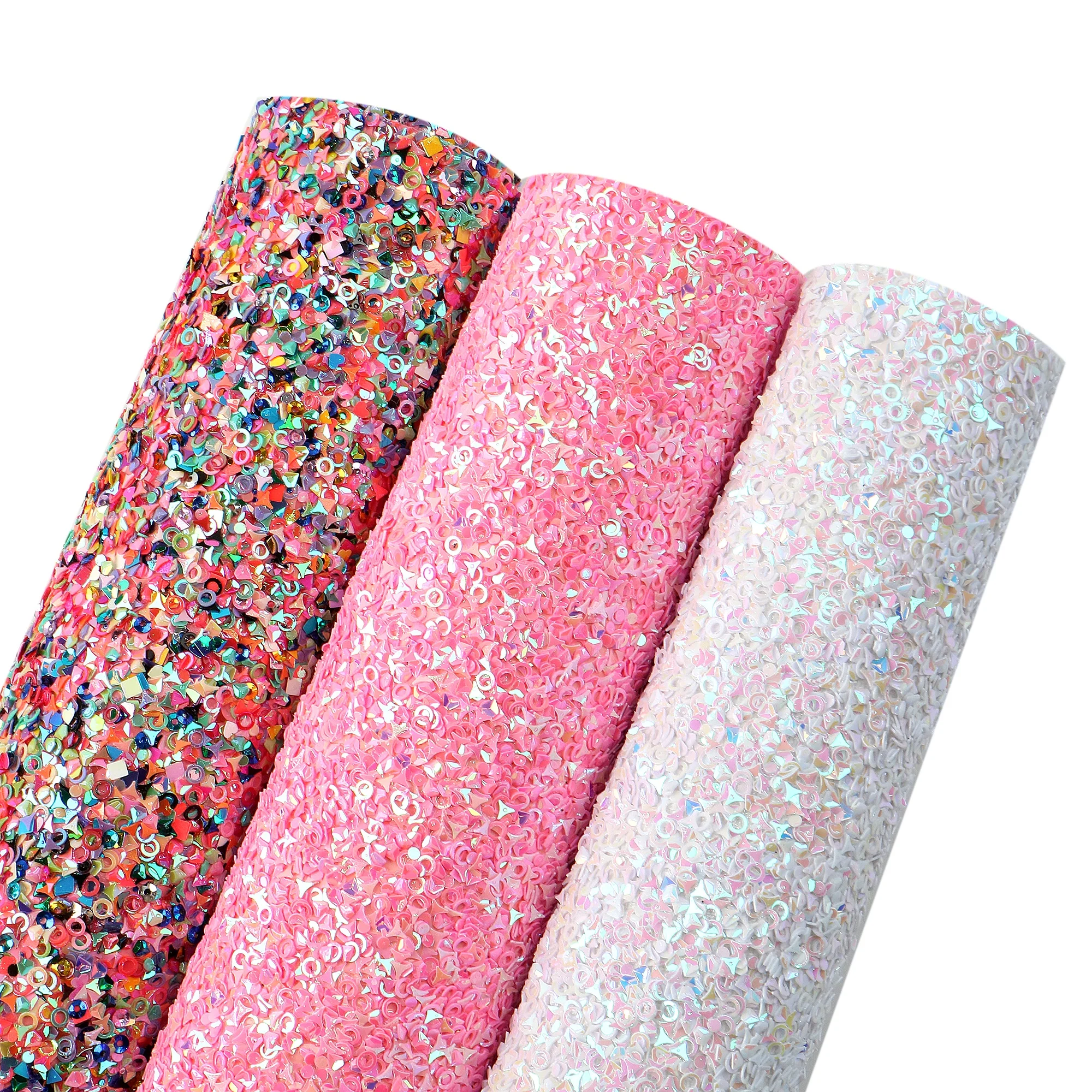20*33cm Sequin Chunky Glitter Faux Synthetic Leather Sheets For Diy Crafts Hairbows Material 1146183
