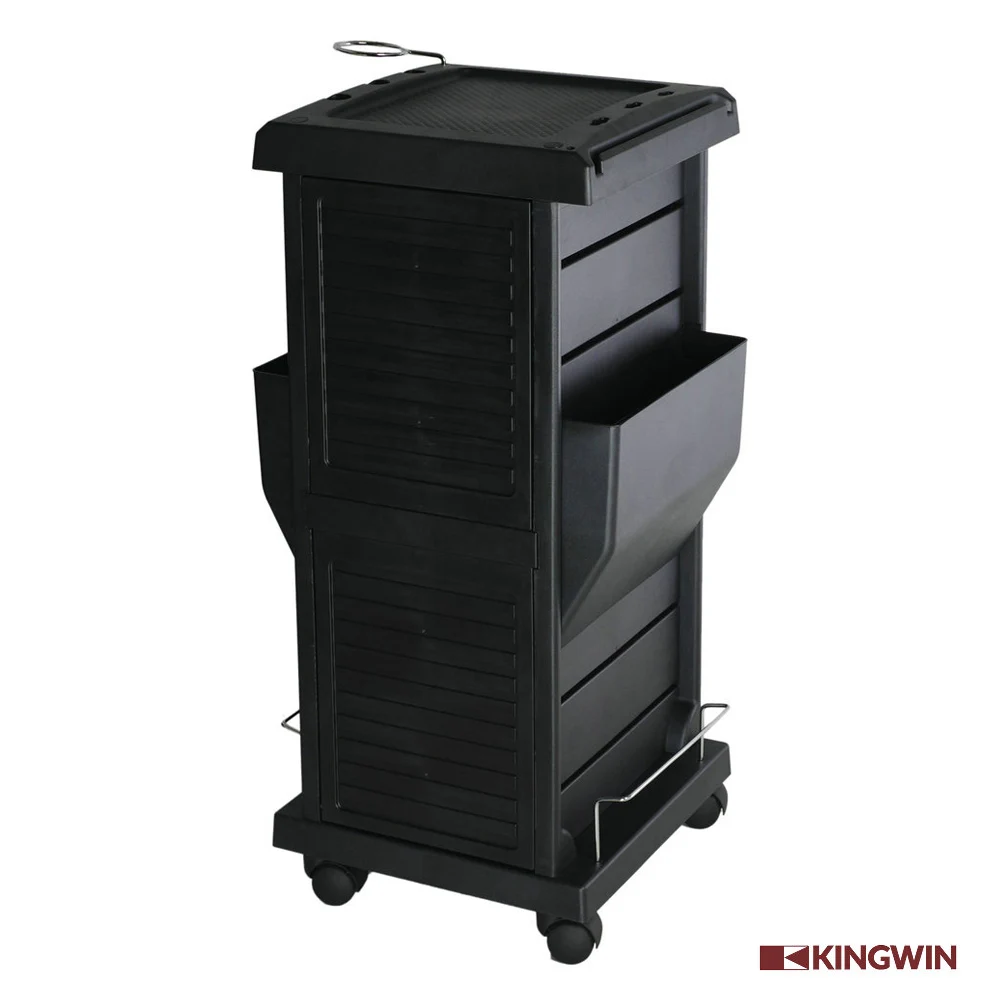Kingwin Black Lockable Hair Salon Trolley