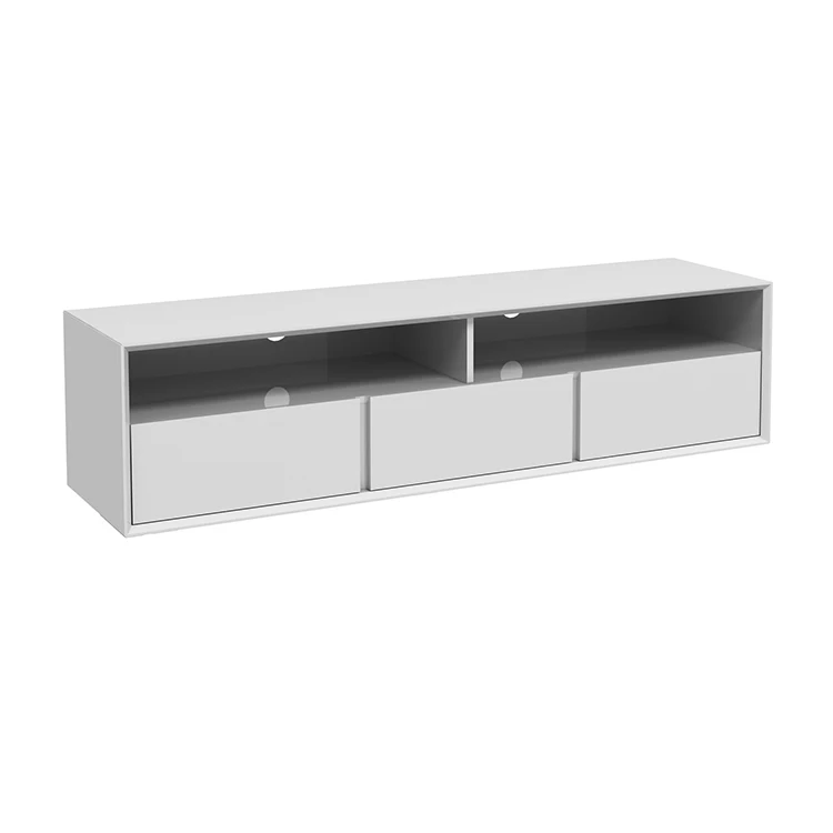 
wooden 65inch black white and brown modern industrial timber artisan full size media dvd wall high gloss cabinet tv unit stand 