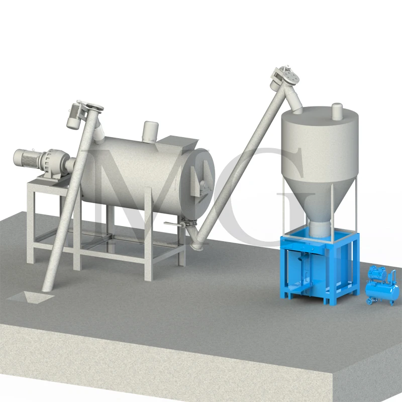 Easy Operation Dry Mortar Mixer  3-4 T/H Wall Putty Plaster Skim Coat Tile Glue Dry Mortar Mixing Machine