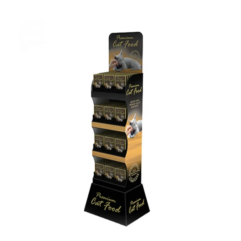 POP Advertising Custom Paper Display Recyclable Corrugated Stand Paper Cardboard Floor Display Shelf