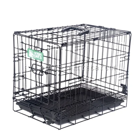 Collapsible economical single door wire mesh pet carrier Dog carrier for household use