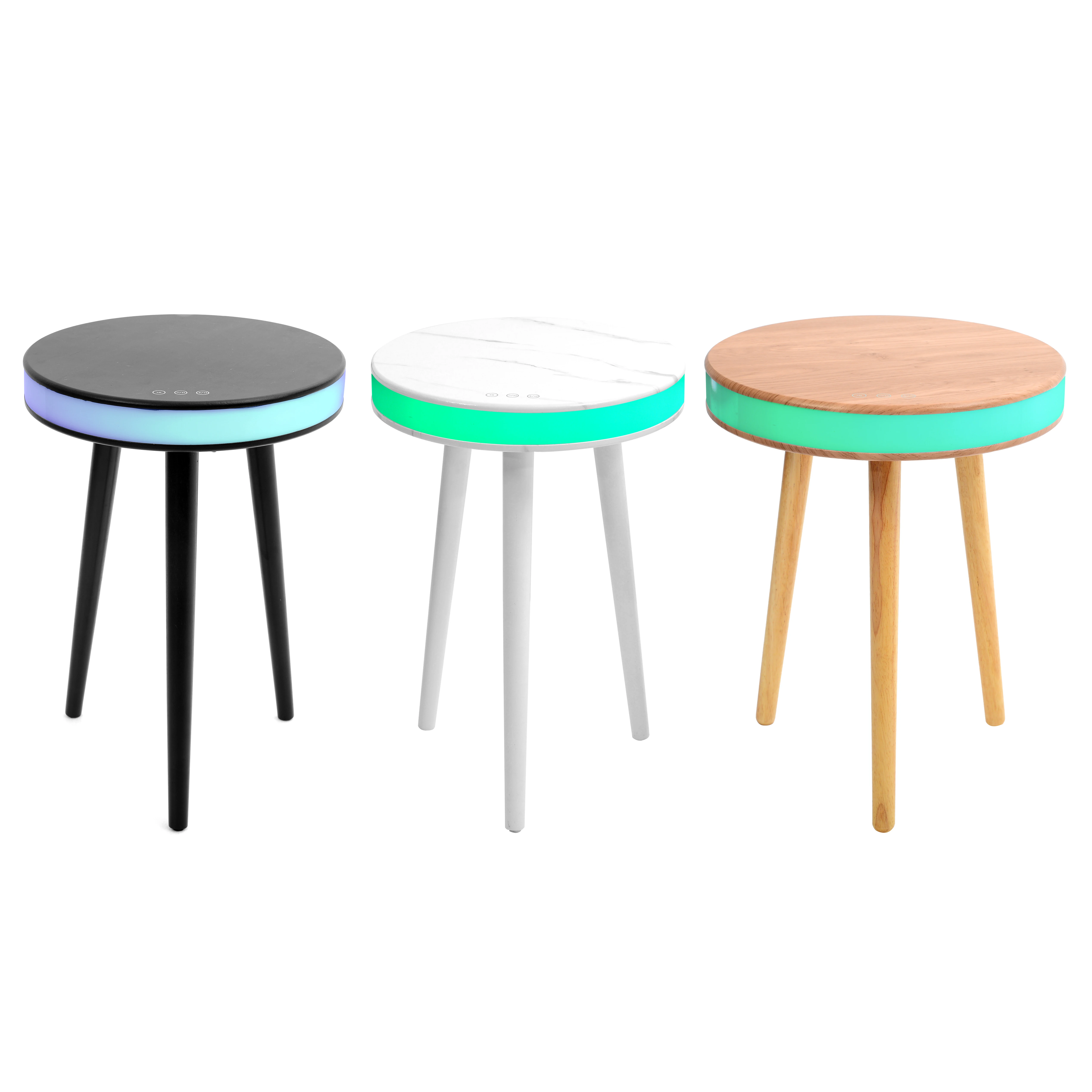 Цена производителя, регулируемое освещение, круглый Bluetooth-динамик, светодиодный стол