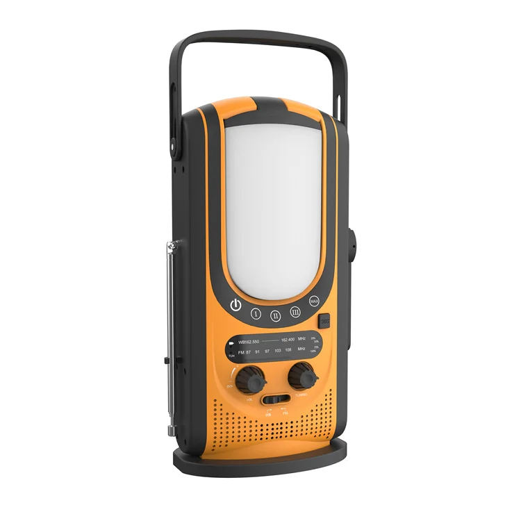 Factory Solar Panel Fm Radio Portable Radio With Phone Charger And Bright Led Flip Reading Light