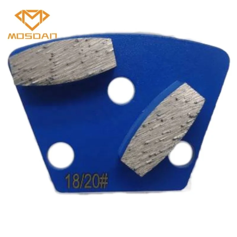 Trapezoid Grit 18/20 Hard Bond Diamond Double Coffins Segment Grinding Shoe Plate