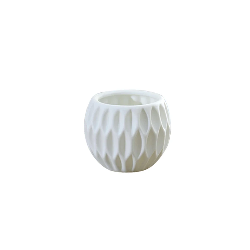 
High quality hollow ceramic vase hemispherical ceramic flower pot 