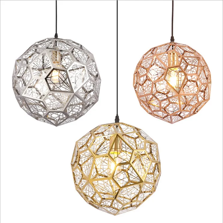 Postmodern living room dining room stainless steel ball chandelier creative personality bar geometry