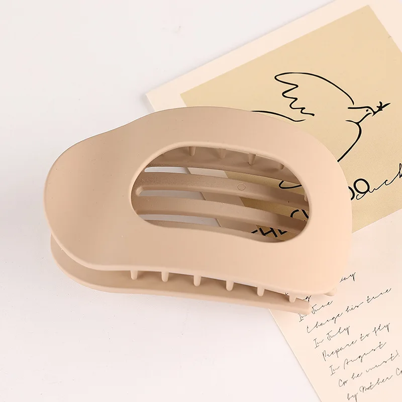 Round Flat Hair Clips for Women - Strong Hold Lay Down Claw Clamps Hair Barrettes Alligator Clip for Thick Thin Hair