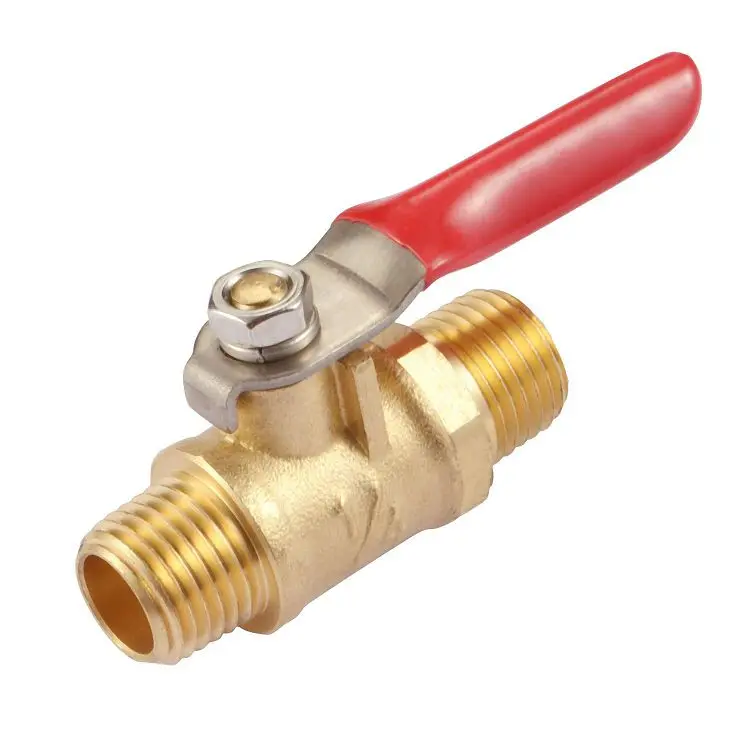 Brass Water Mini Ball Valve Shut Off Switch valvulas de bolas NPT Male Hose Barb Pipe Tubing Tank Fitting Coupler