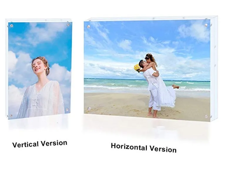  Оптовая продажа акриловая магнитная фоторамка 4x6 для витрин