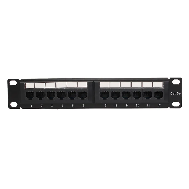  12 портов RJ45 патч-панель UTP Cat6/Cat5e Ethernet LAN сетевой адаптер стойка кабель настенный кронштейн разъем