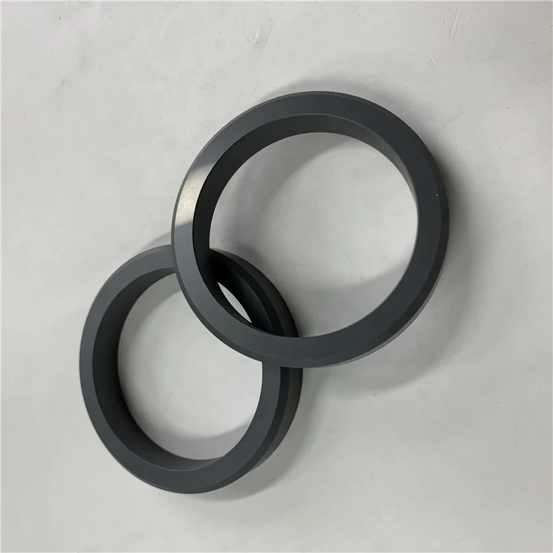 High strength pressureless sintering polished ssic ceramic seal ring laser drilling silicon carbide sic ring for pump
