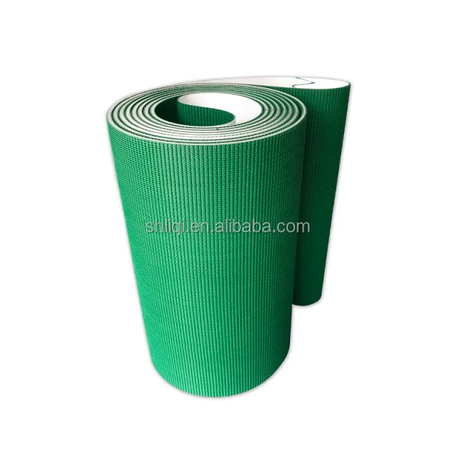 resistance green pvc rough top grass grip pattern conveyor belt