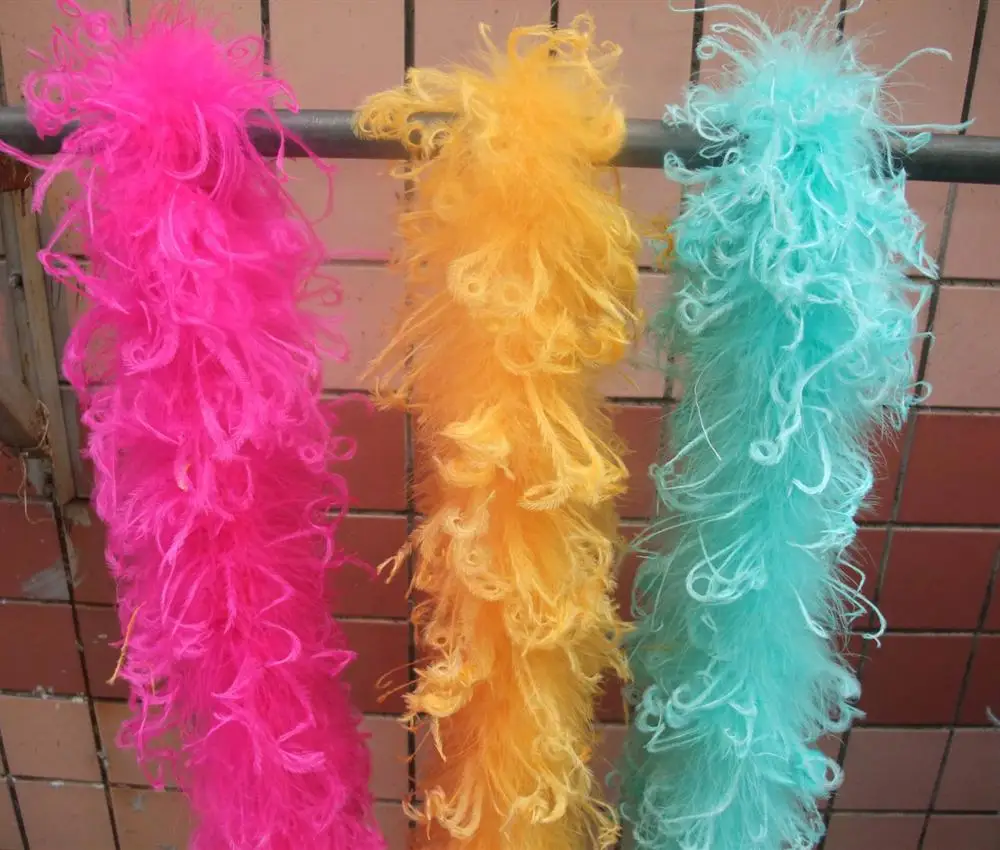 dress decoration marabou and curly ostrich feather boa