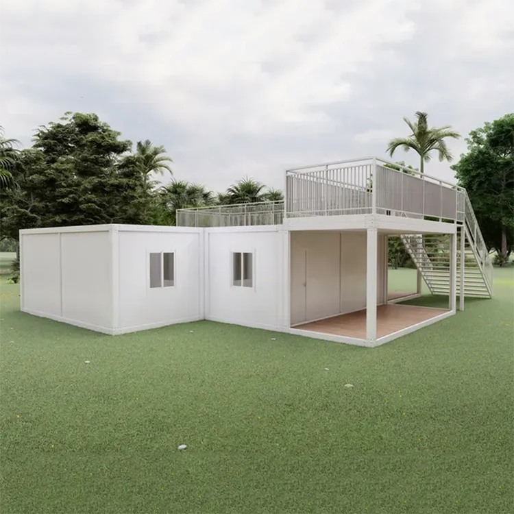 DXH wholesale custom cheap ready prefabricated flat pack houses container prefab home villa with full bathrooms for germany