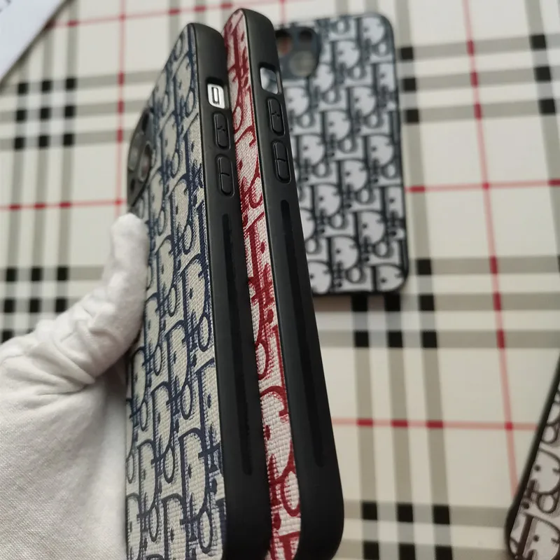 Soft Shell Cell Phone Fall Protection Cover Letter D Pattern Mobile Phone Case with Carbon Fiber Pattern for iPhone