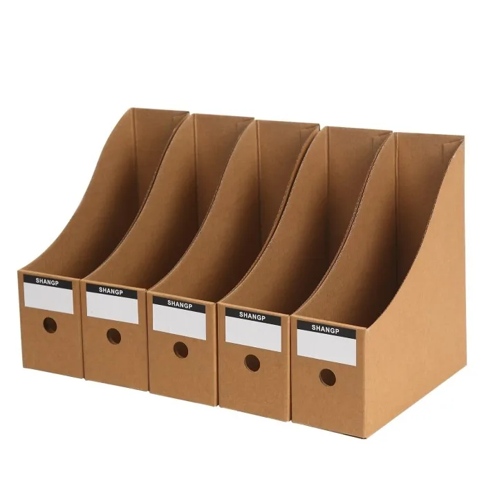 Paper File Storage Box A4 Magazine Holder Book Rack Office School Storage Box