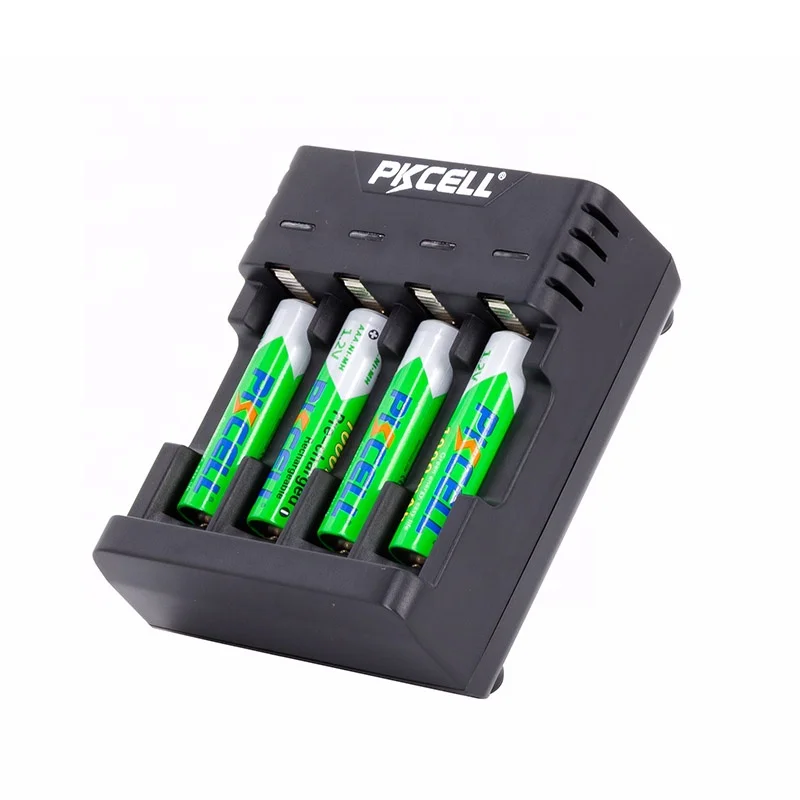 Colorful PKCEL Portable 5V USB Power 1.2v Nimh Nicd Size AAA AA Rechargeable Battery Cell Charger