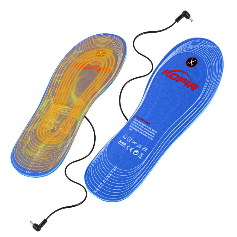 3.7V 2200mAh Winter Warming USB Rechargeable Battery Power Operated Thermal Electric Heated Insoles For Shoes Ski Boots