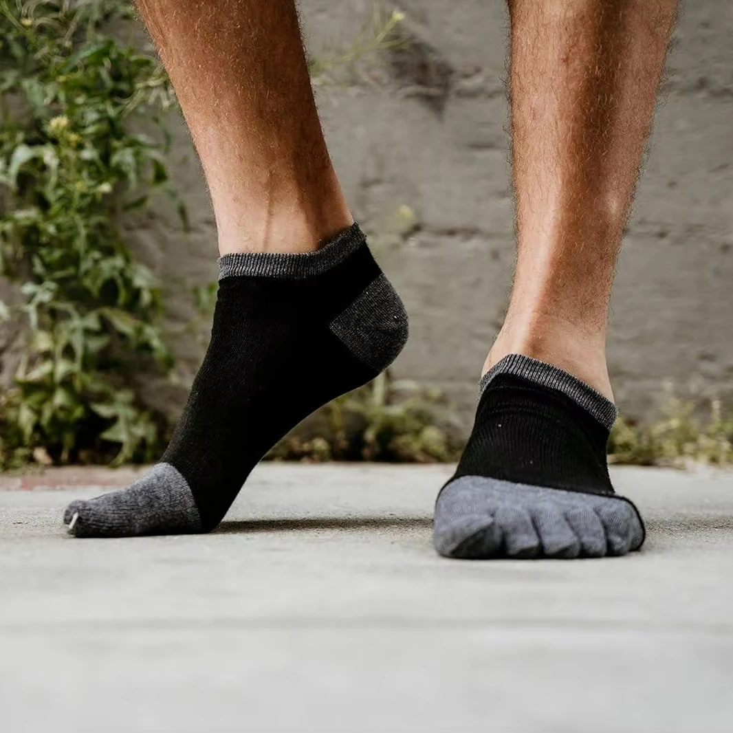 Unisex Features Running Socks Ankle  Breathable 5 Toe Socks Running Low Cut Five Finger Toe Socks