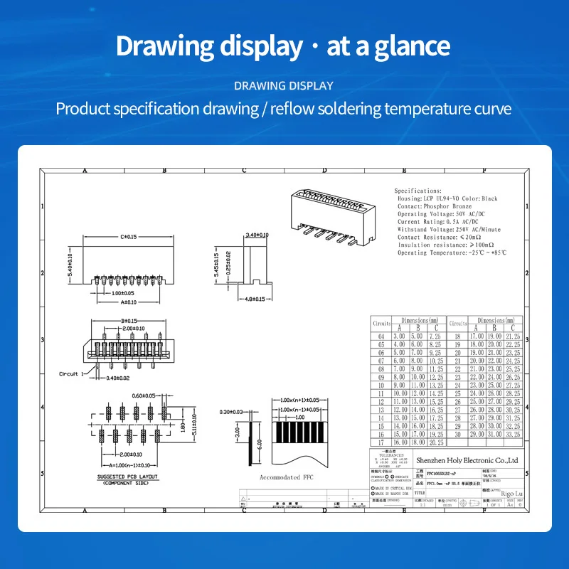 factory price Original New FPC/FFC connector plug-in 1.0mm single side vertical pin holder 4P-30p
