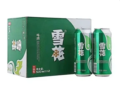 Wholesale 500ml*12 Snow Beer Hot sale alcoholic beverages chinese wine baiwei snow drink Super refreshing Beer