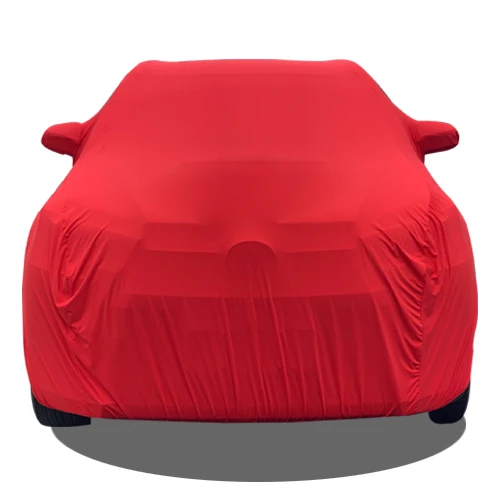 
High Stretch Advertising Outdoor covers Soft Velvet Elastic Spandex Indoor Car Cover Support customization 