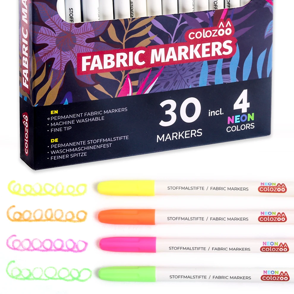 Hot Sale 30pcs Permanent Fabric Marker Set