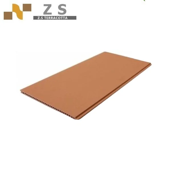 Extruded terracotta panel facade