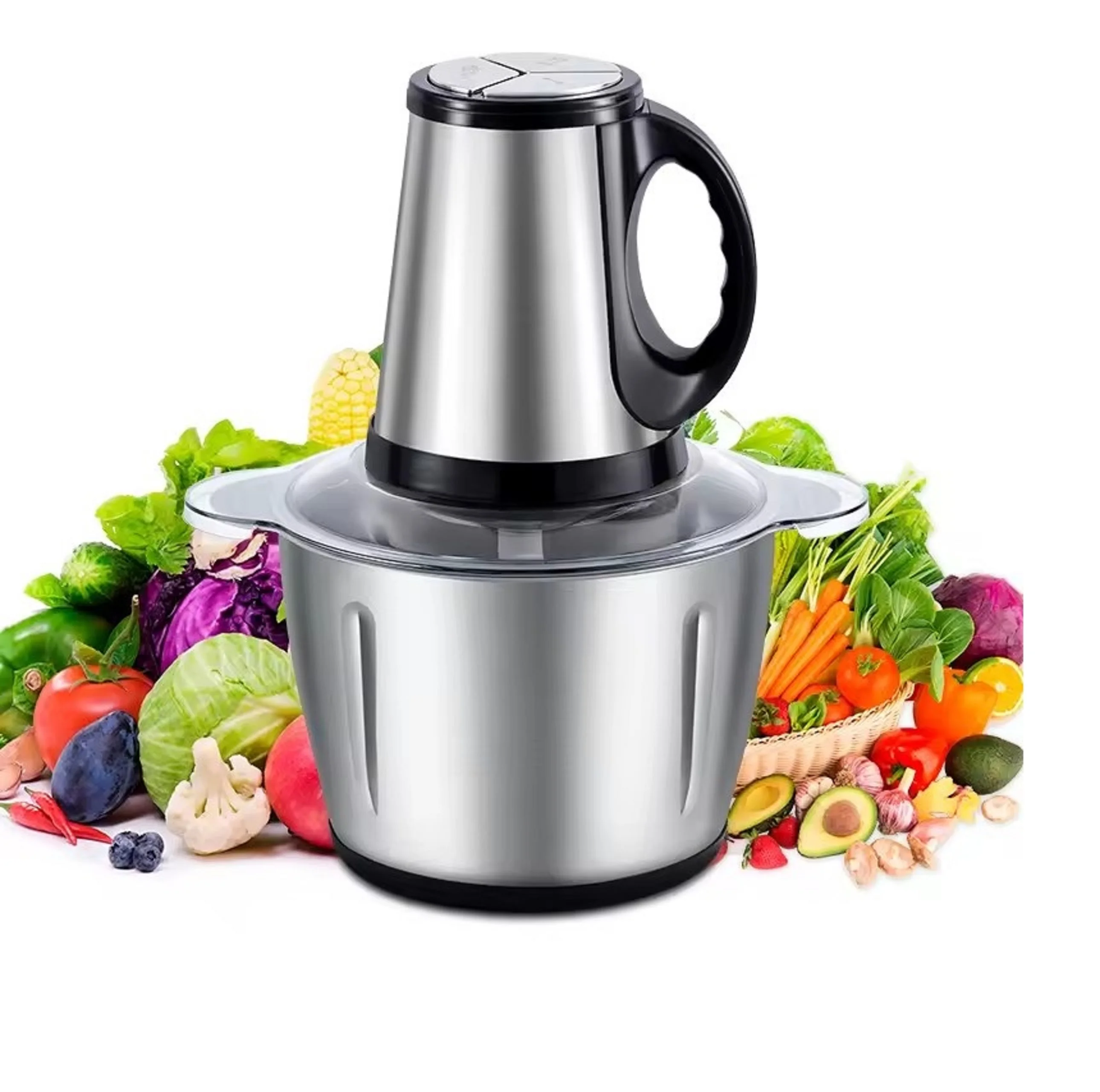Прямая Продажа с фабрики кухонная бытовая мясорубка 2L 3L электрическая из нержавеющей стали дешевая и мощная