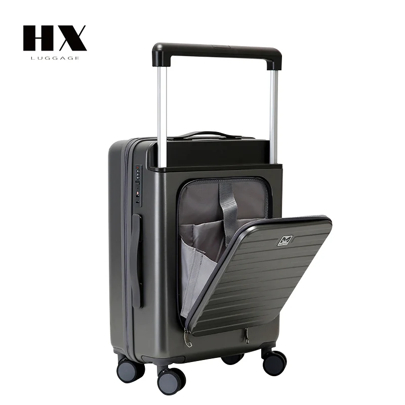 Multi functional luggage compartment rear wide pull rod aluminum frame TSA lock laptops 20 inches24 inches26inches Men and women