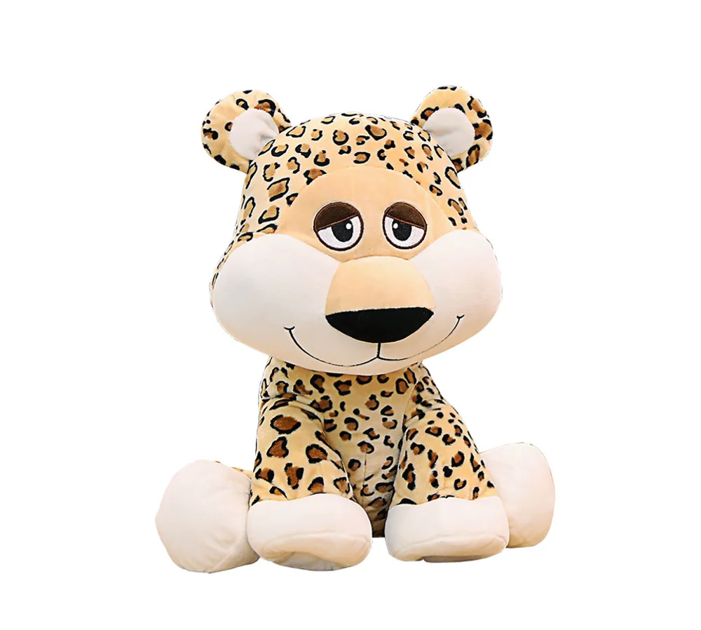 Fashion Nice Stuffed soft printed fabric Leopard Toy Animal Custom Plush Panther Toy