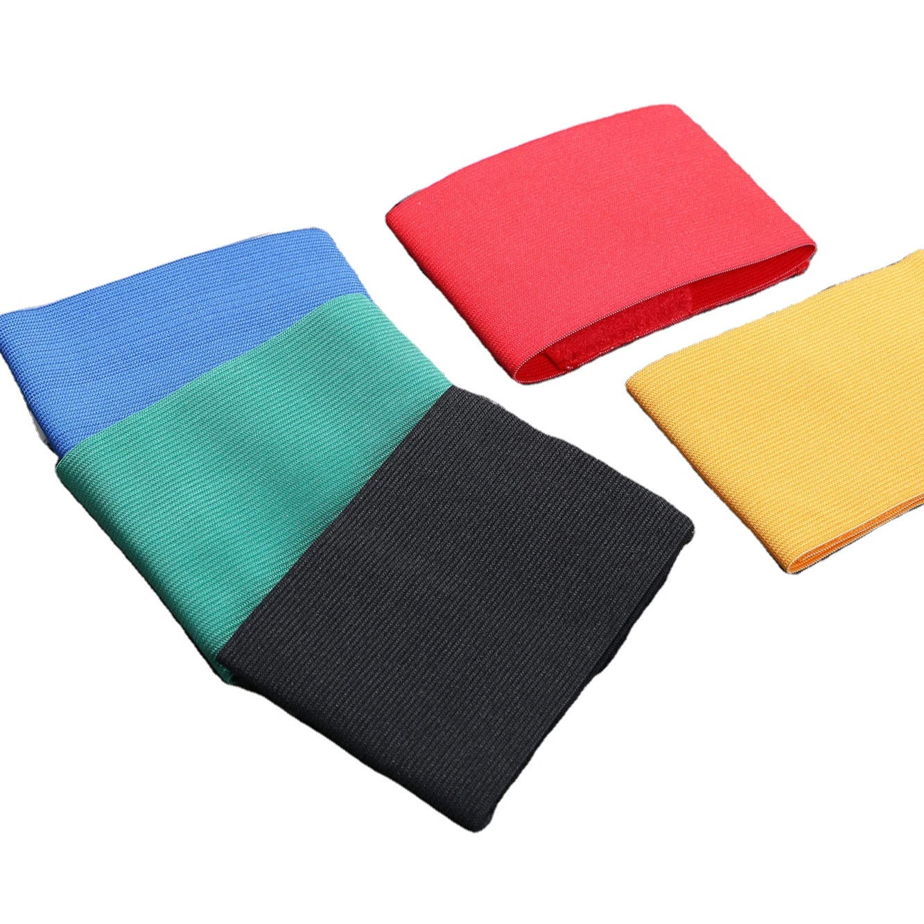 High Quality Circle Polyester Outdoor Sports Yellow Custom Soccer Captain Armband